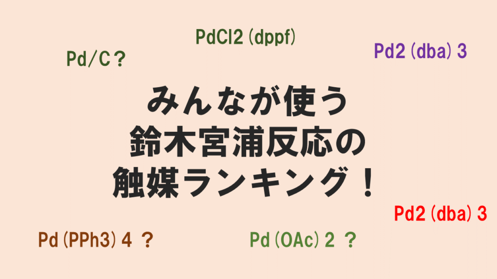 鈴木宮浦カップリング反応で使用する触媒ランキング ネットdeカガク