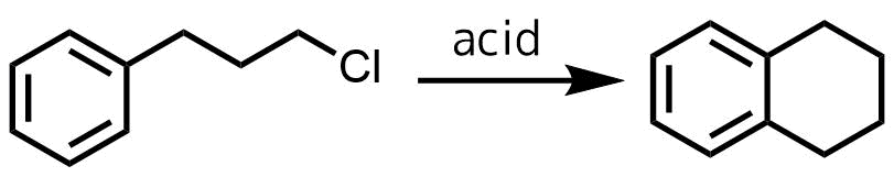 フリーデルクラフツ反応の分子内反応