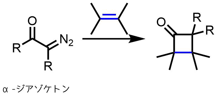 Wolff転位を利用したシクロブタノン合成