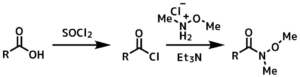 ワインレブケトン合成 Weinreb Ketone Synthesis アミド→ケトン ネットdeカガク