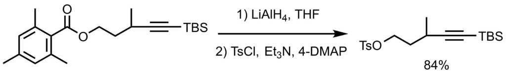 2,4,6-トリメチルベンゾイルクロリド基の脱保護反応例