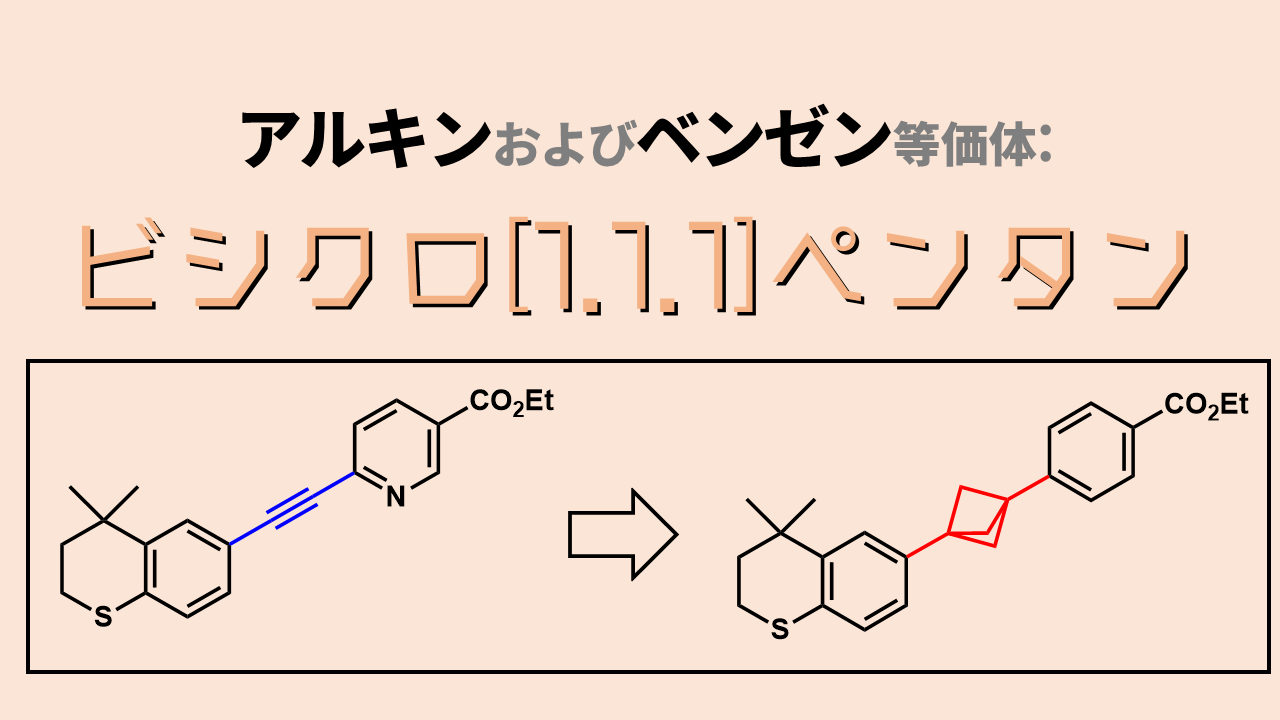 アルキンおよびベンゼン等価体: ビシクロ[1.1.1]ペンタン誘導体の合成法