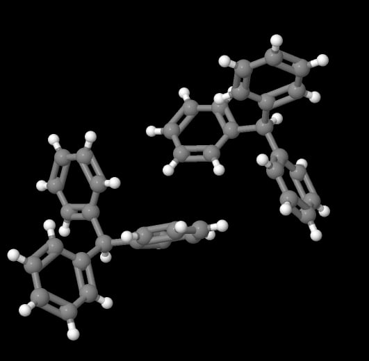 トリフェニルメタンのX線結晶構造