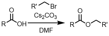 炭酸セシウムのカルボン酸のアルキル化