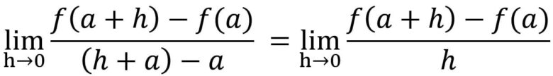 微分係数の一般式
