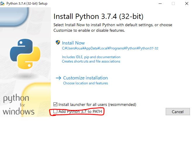 pythonインスト1