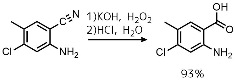 ニトリルの酸加水分解例１過酸化水素