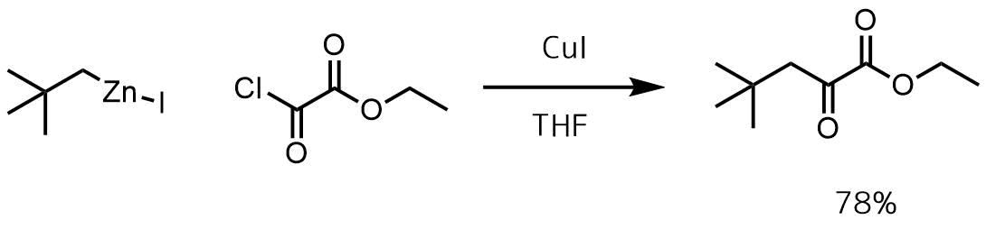 酸ハロゲン化物と有機ハロゲン化亜鉛との反応