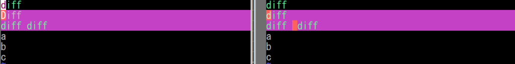 vimdiffの表示